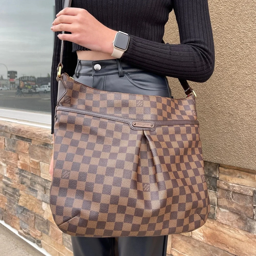 Authentic Louis Vuitton Damier Ebene Bloomsbury GM Large Crossbody Bag RETIRED - Picture 2 of 14